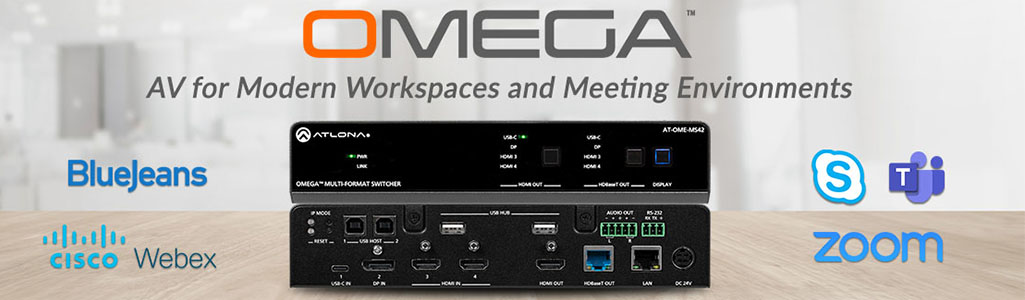 Atlona Omega banner AV for Modern Workspaces